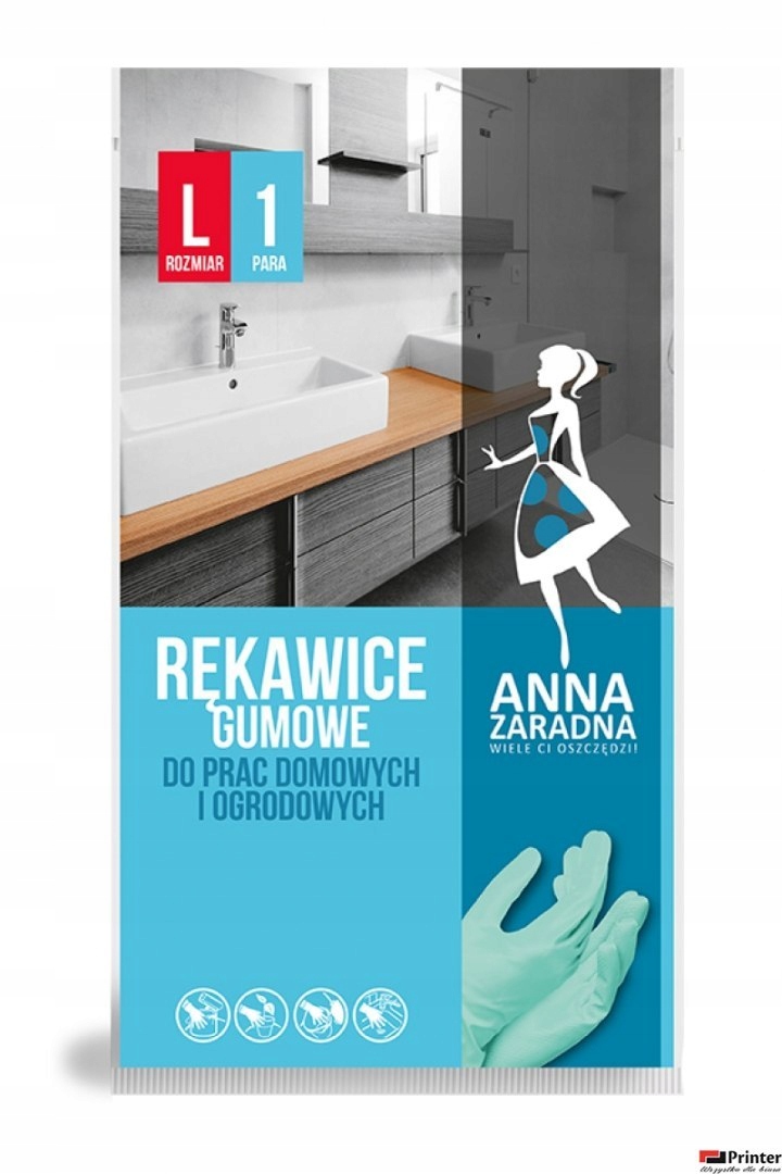 Rękawice domowe Anna Zaradna – Komfort i ochrona w pastelowej zieleni