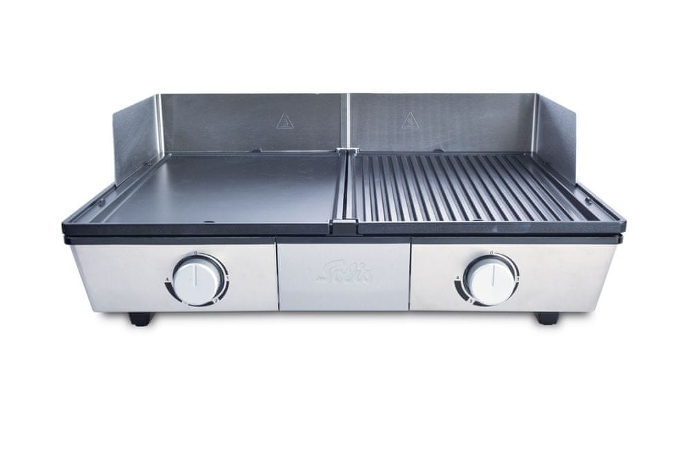 Dwustronna powierzchnia gotująca – ryflowana i płaska