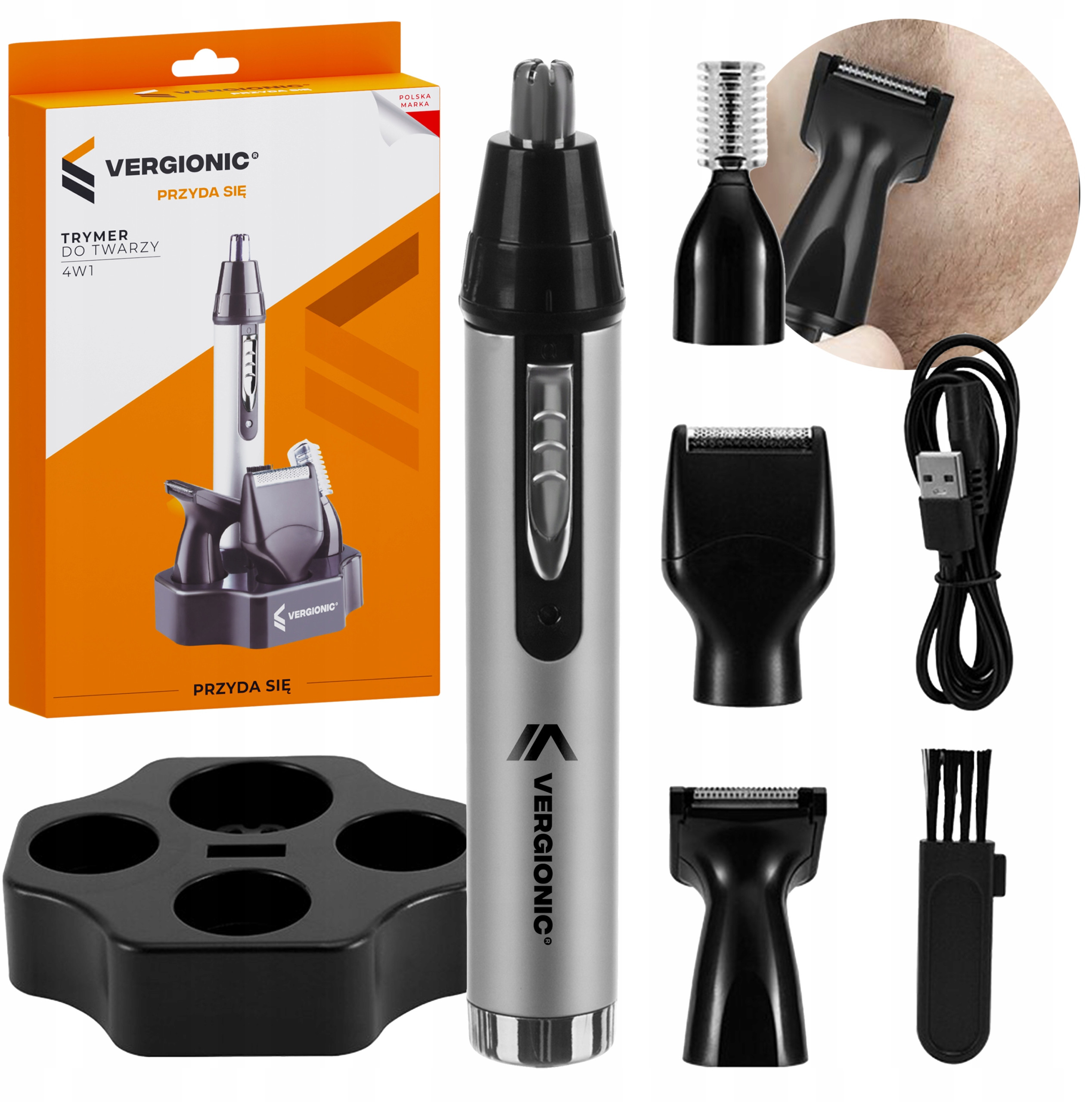 Trymer do nosa brody brwi uszu 4w1 – Idealny prezent dla męża i taty