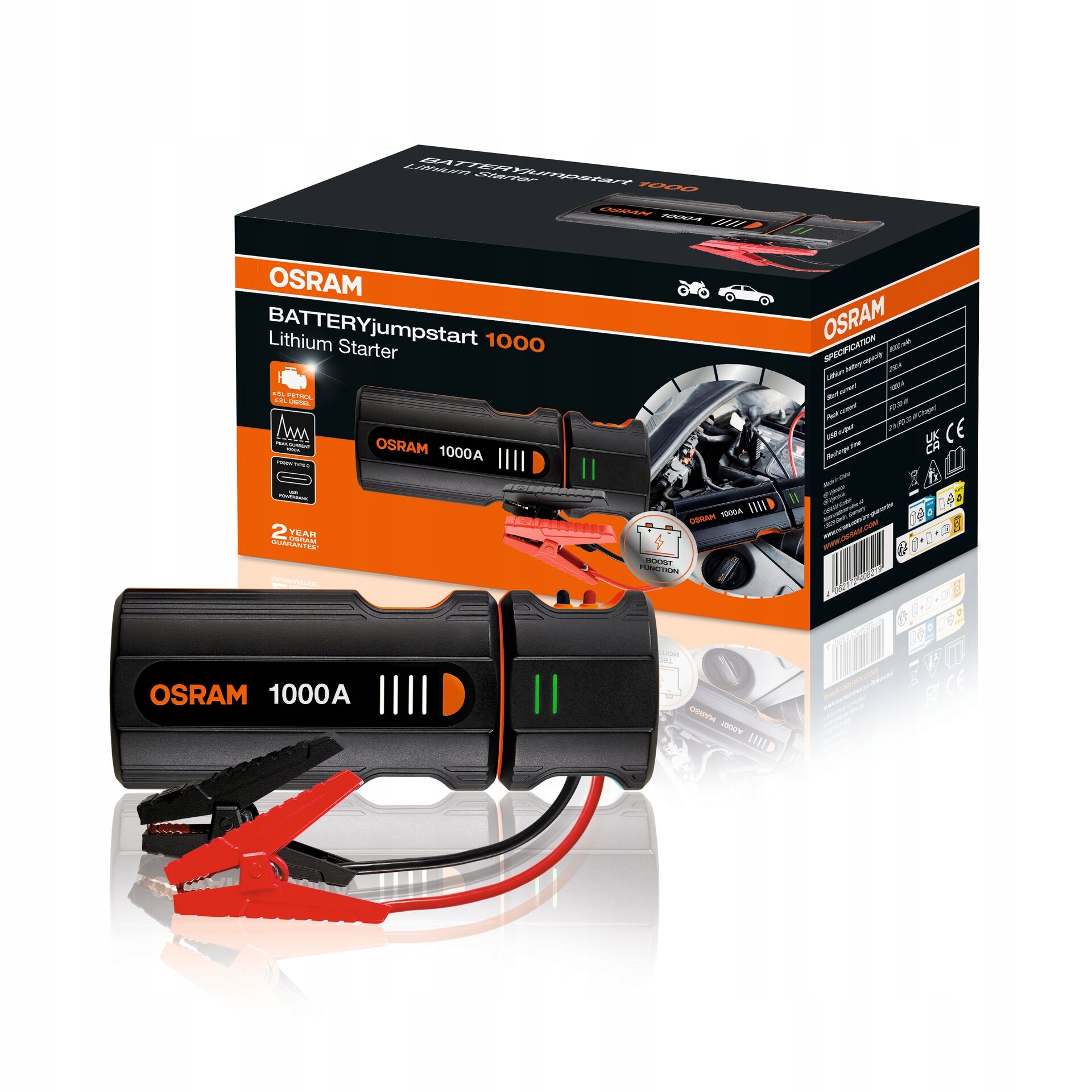 Osram BATTERYjumpstart 1000 – Niezawodne urządzenie rozruchowe do samochodu