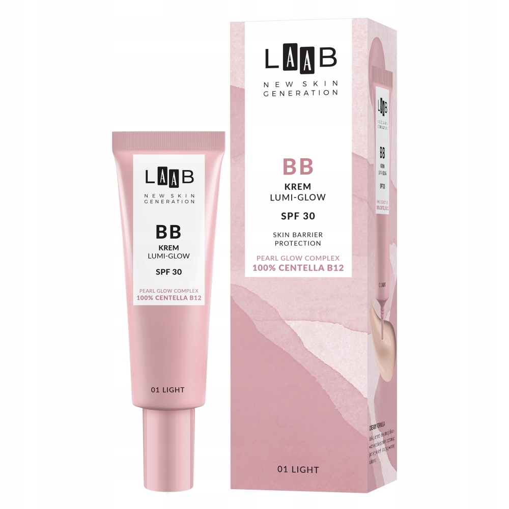 AA LAAB 100% Centella B12 Krem BB Lumi-Glow SPF30 01 Light 30 ml – Idealne rozwiązanie dla promiennej cery