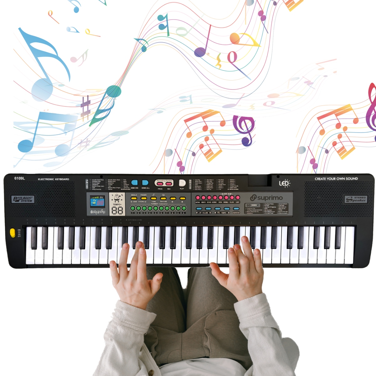 Keyboard edukacyjny SUPRIMO 6109L – Idealny instrument dla młodych muzyków
