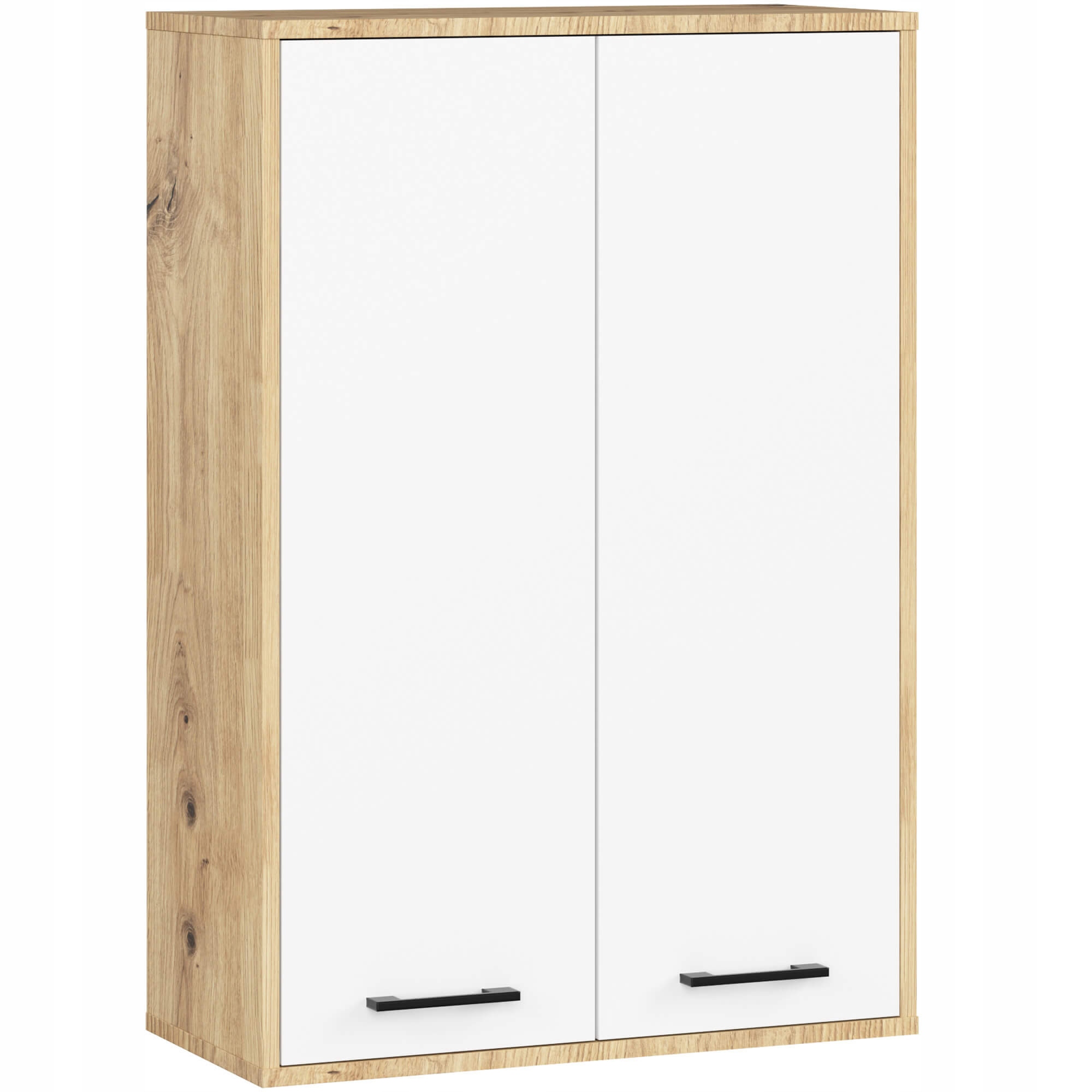 Szafka wisząca łazienkowa FIN 64 cm 2 drzwi 4 półki Artisan Biała – Praktyczne rozwiązanie do Twojej łazienki