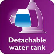 Odłączany, przezroczysty zbiornik wody z higienicznym otworem wlewowym