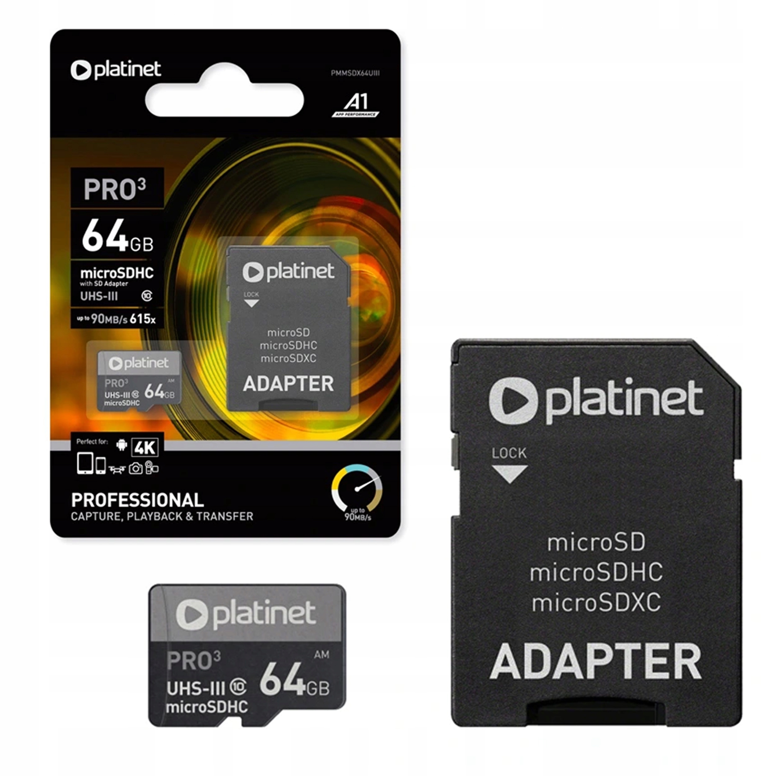Karta pamięci Pro MicroSDXC 64 GB Class 10 U3 A1 V30 – Wydajność i niezawodność w jednym