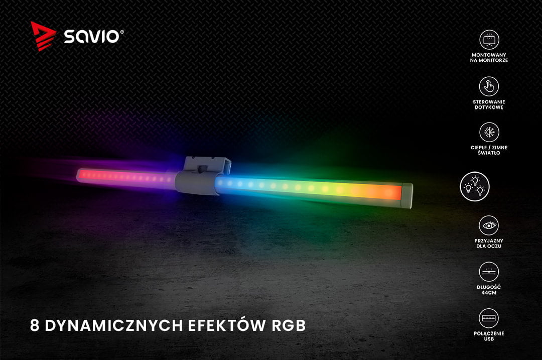 Cecha 4. Osiem dynamicznych efektów RGB