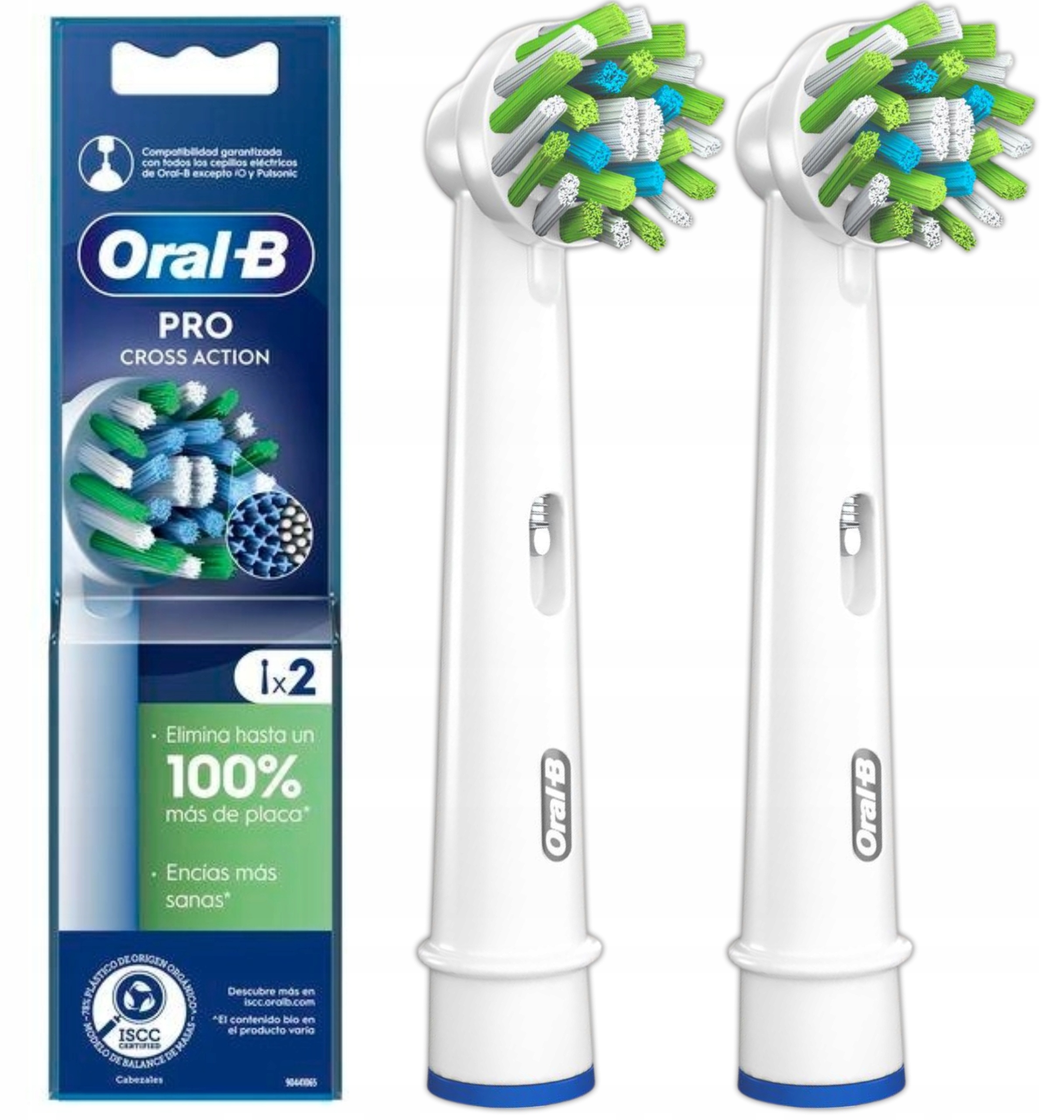 Oryginalne Końcówki do Szczoteczki Elektrycznej Oral-B Cross Action 2szt. – Doskonałe dla Twojego Uśmiechu