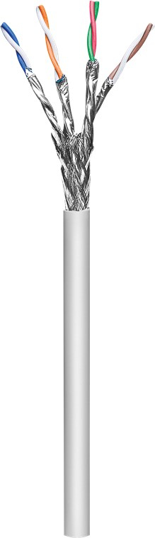 CAT 6a kabel sieciowy, S/FTP (PiMF), Szary - Idealne rozwiązanie do przesyłania danych
