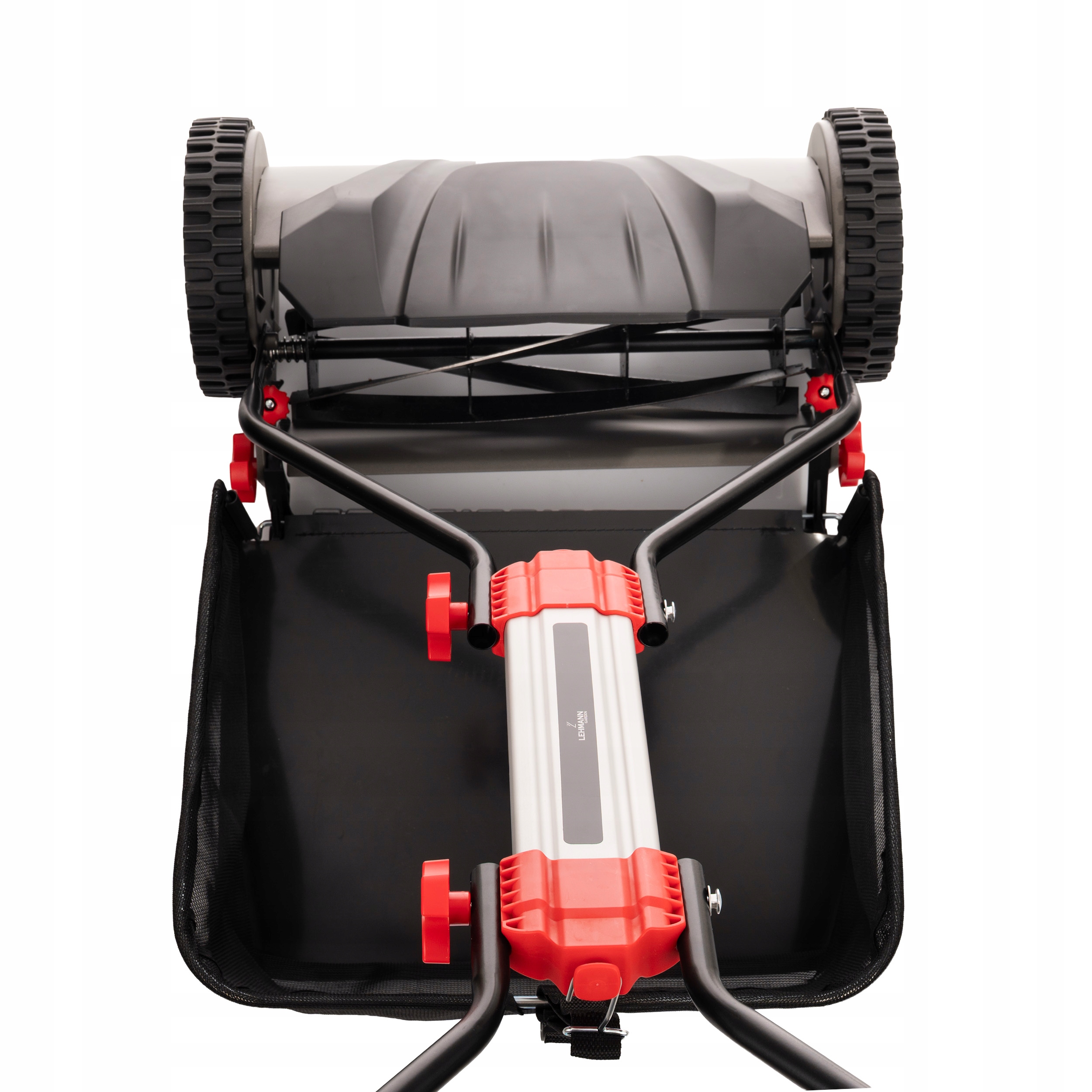 KOSIARKA RĘCZNA BĘBNOWA MECHANICZNA WRZECIONOWA PCHANA DUŻA KOSZ 30L 40CM Wysokość produktu 126 cm