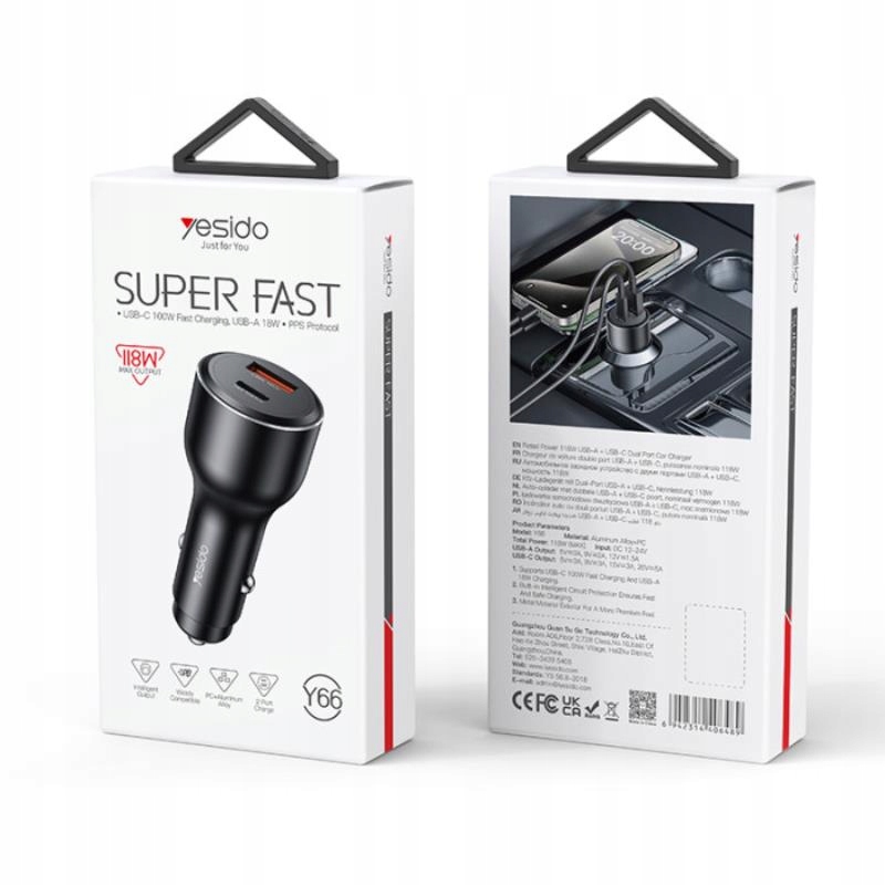 Wydajność ładowania z portami USB-A i USB-C
