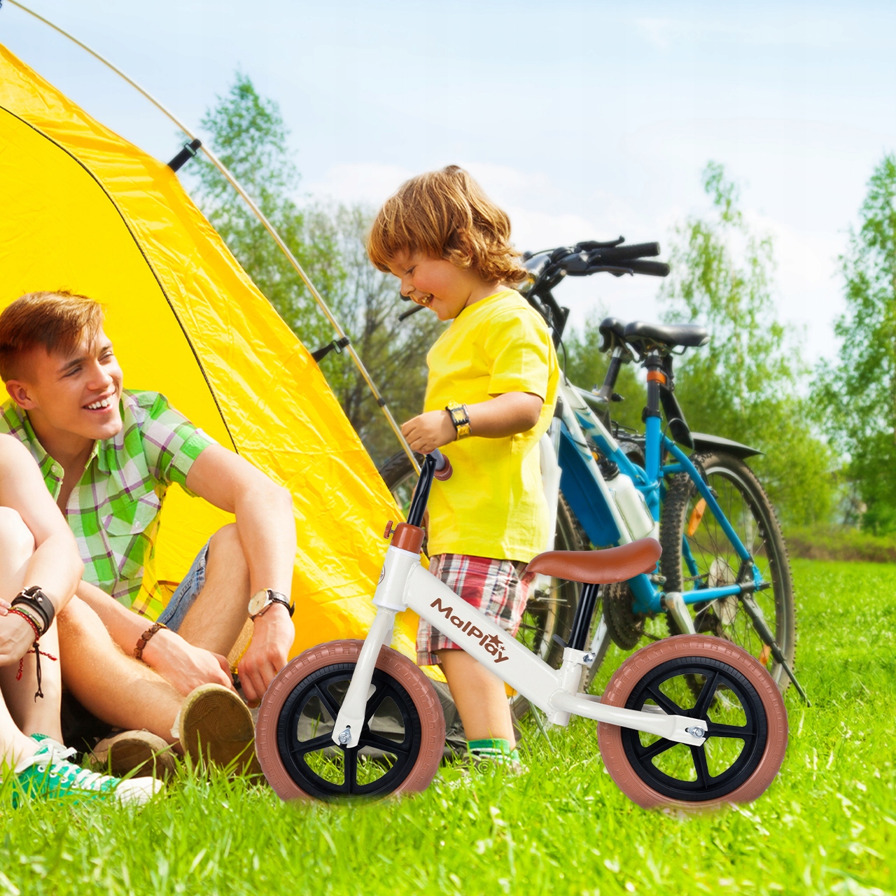 ROWEREK BIEGOWY ROWER DLA DZIECI LEKKI REGULOWANE KIEROWNICA I SIODEŁKO Rama Stalowa