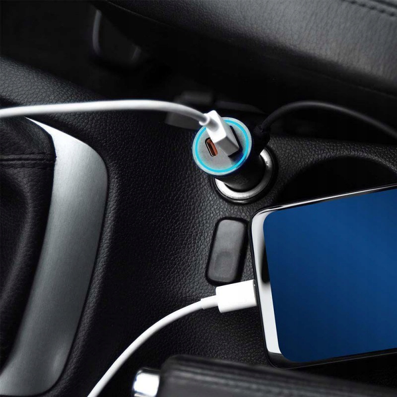 Samochodowa Ładowarka do zapalniczki V-TAC USB 12-24V 18W + USB-C 20W VT-5318 – Wydajność i wygoda w podróży