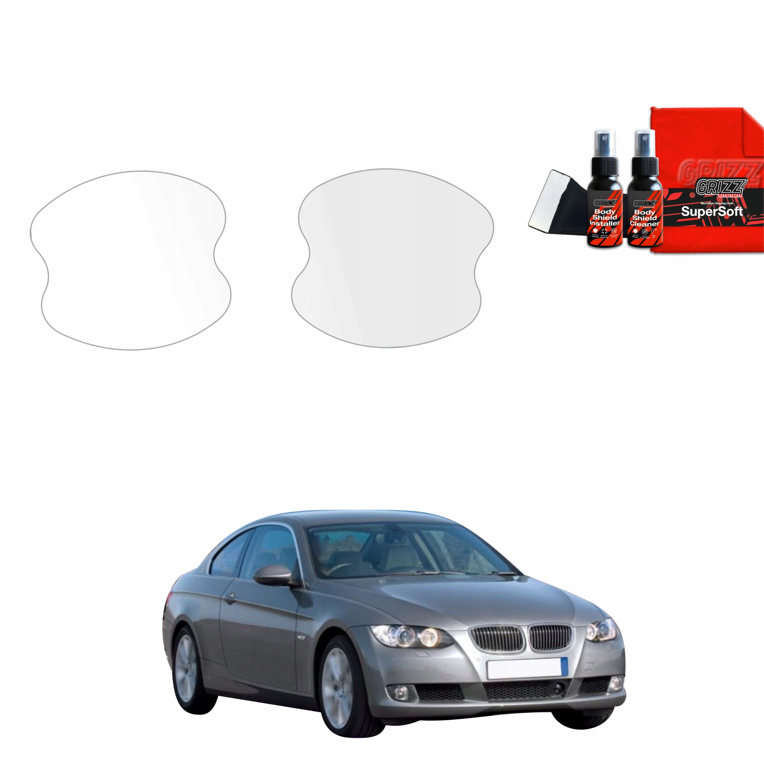 Folia ochronna pod klamki GrizzGlass BodyShield do BMW 3 E92 Coupe Pre-LCI (2006-2010) – Idealna ochrona dla Twojego auta