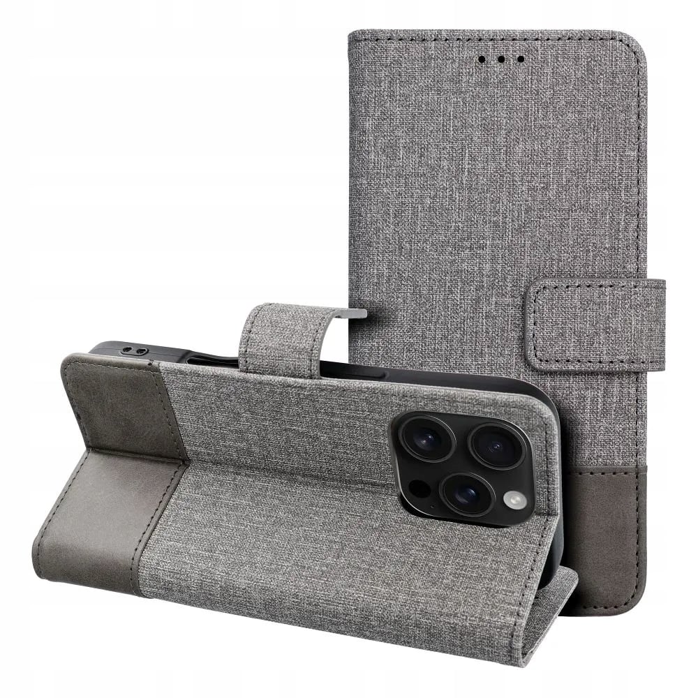 Kabura GOMMA Book do SAMSUNG A56 5G szary – Styl i funkcjonalność w jednym