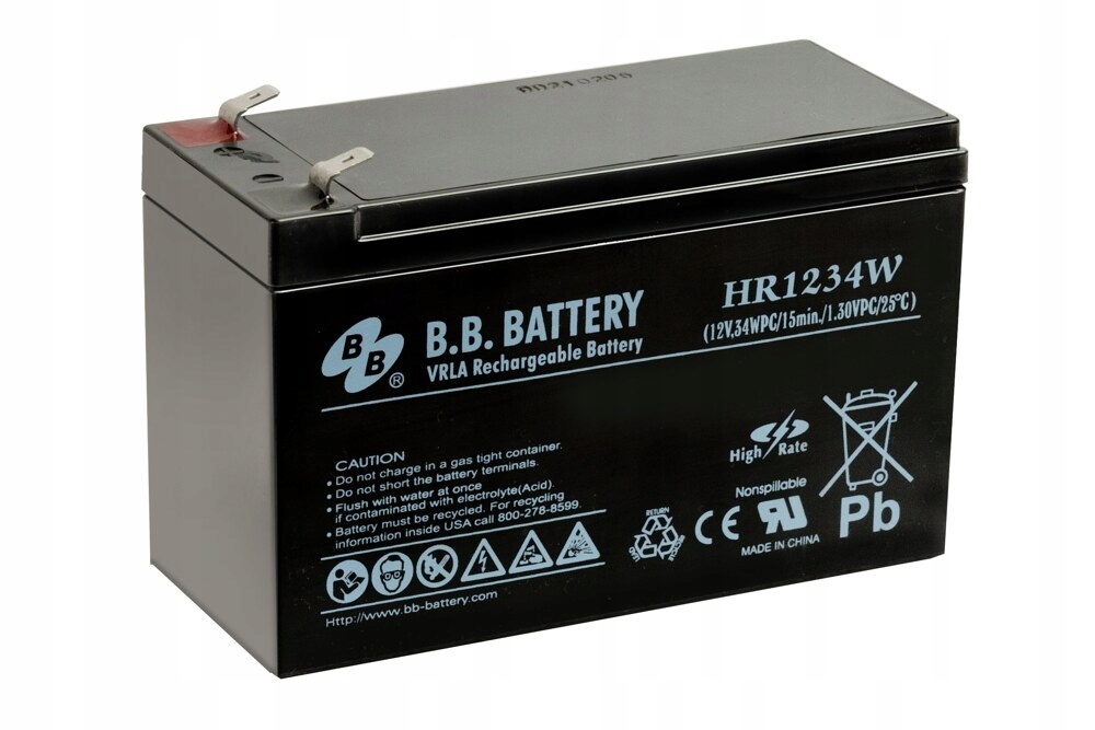 Akumulator AGM B.B. Battery HR1234W 12V9Ah T2 – Niezawodne zasilanie dla Twojego sprzętu