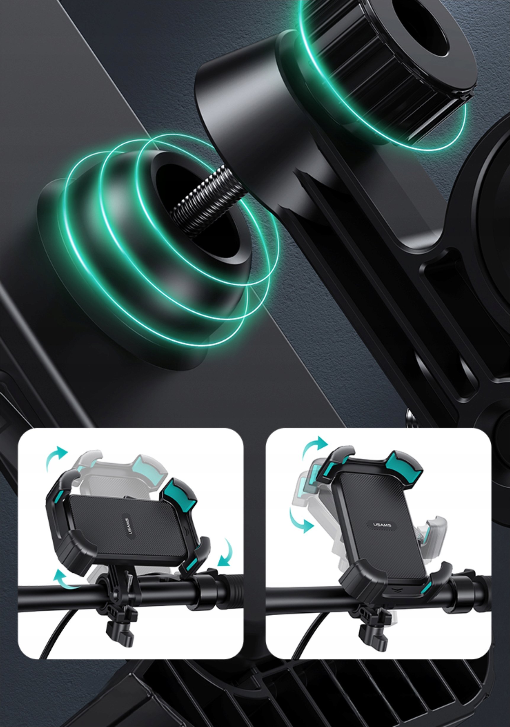 Obrotowy uchwyt 360° dla wygodnej orientacji