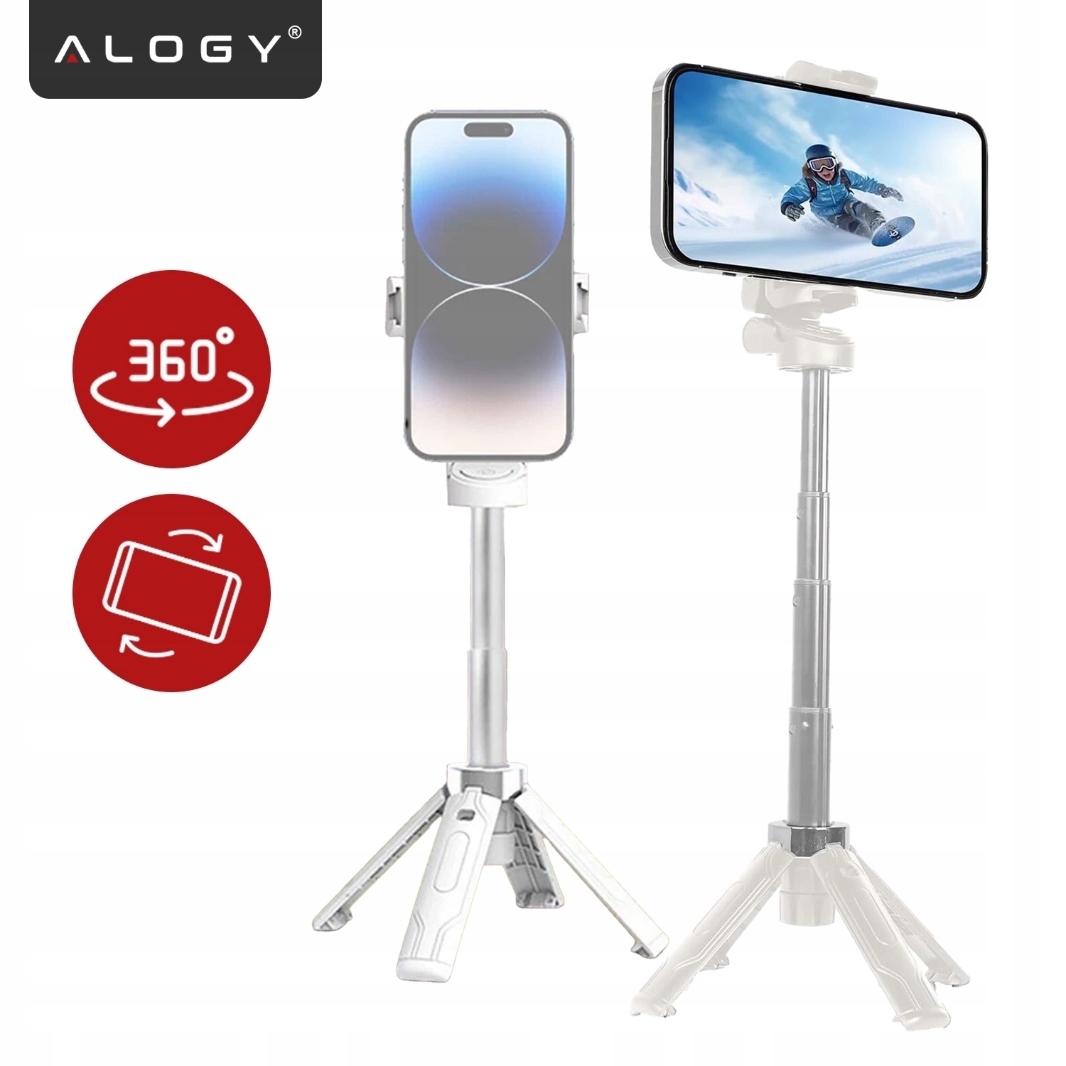 Funkcjonalność 3w1 – Selfie Stick, statyw i pilot Bluetooth