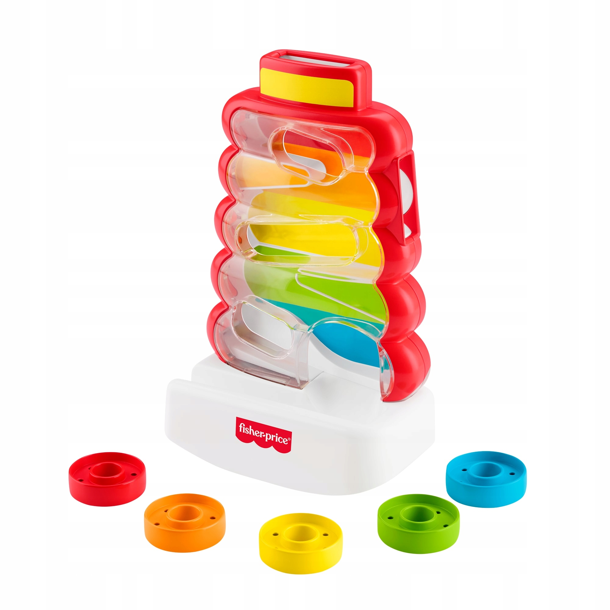 Fisher-Price Piramidka z żetonami do wrzucania – Edukacyjna zabawka dla niemowląt