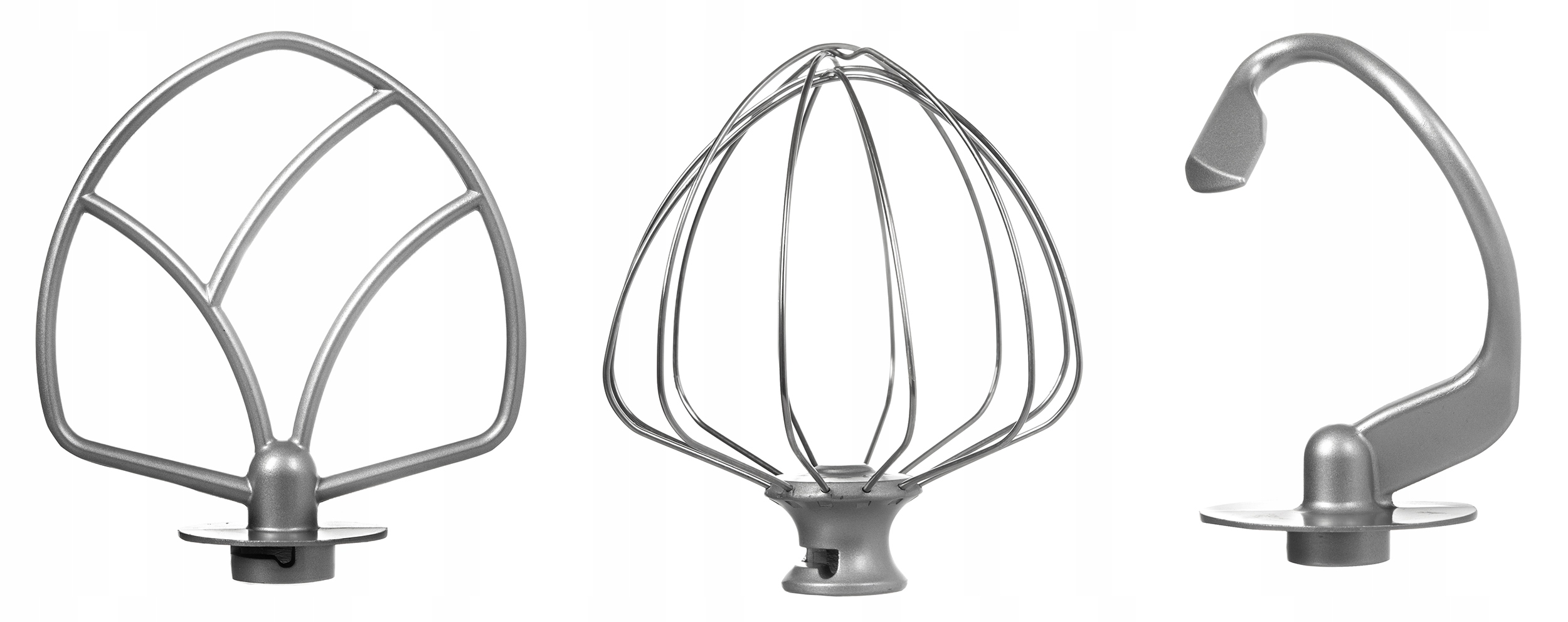 Wymienne końcówki ze stali nierdzewnej – mieszadło, hak i ubijak