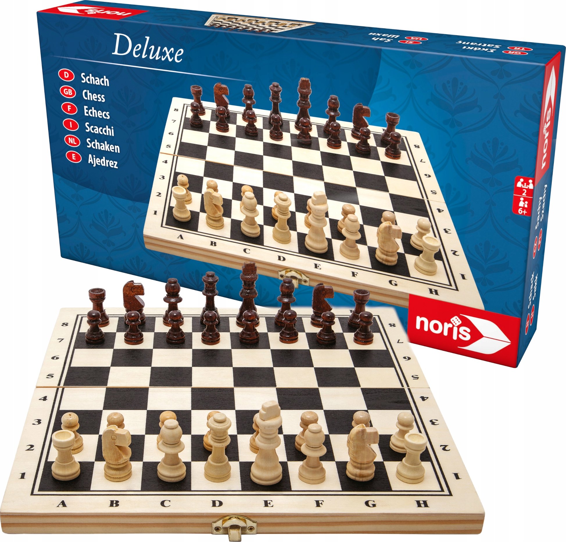 Wysokiej jakości drewniane pionki i szachownica