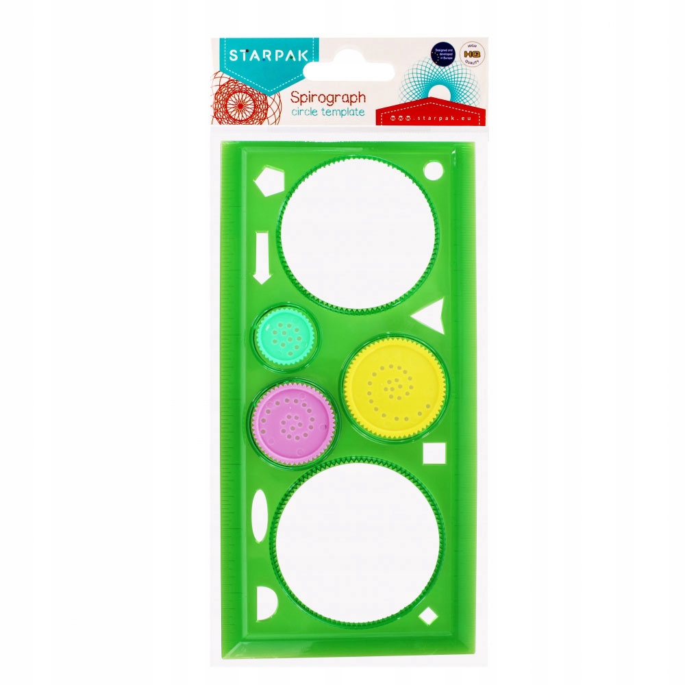 Szablon Kreslarski Kołowy z Linijką 20 cm – Kreatywna zabawa dla dzieci