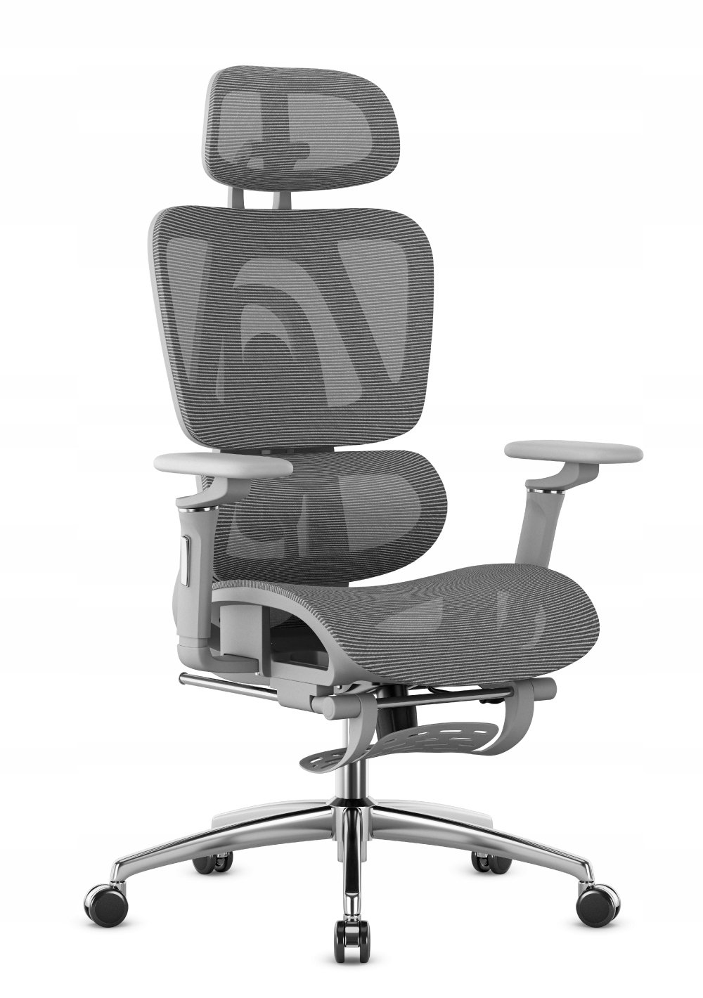 Fotel Ergonomiczny Biurowy Z Podnóżkiem Mark Adler Expert 7.9 Grey – Komfort i wsparcie w pracy