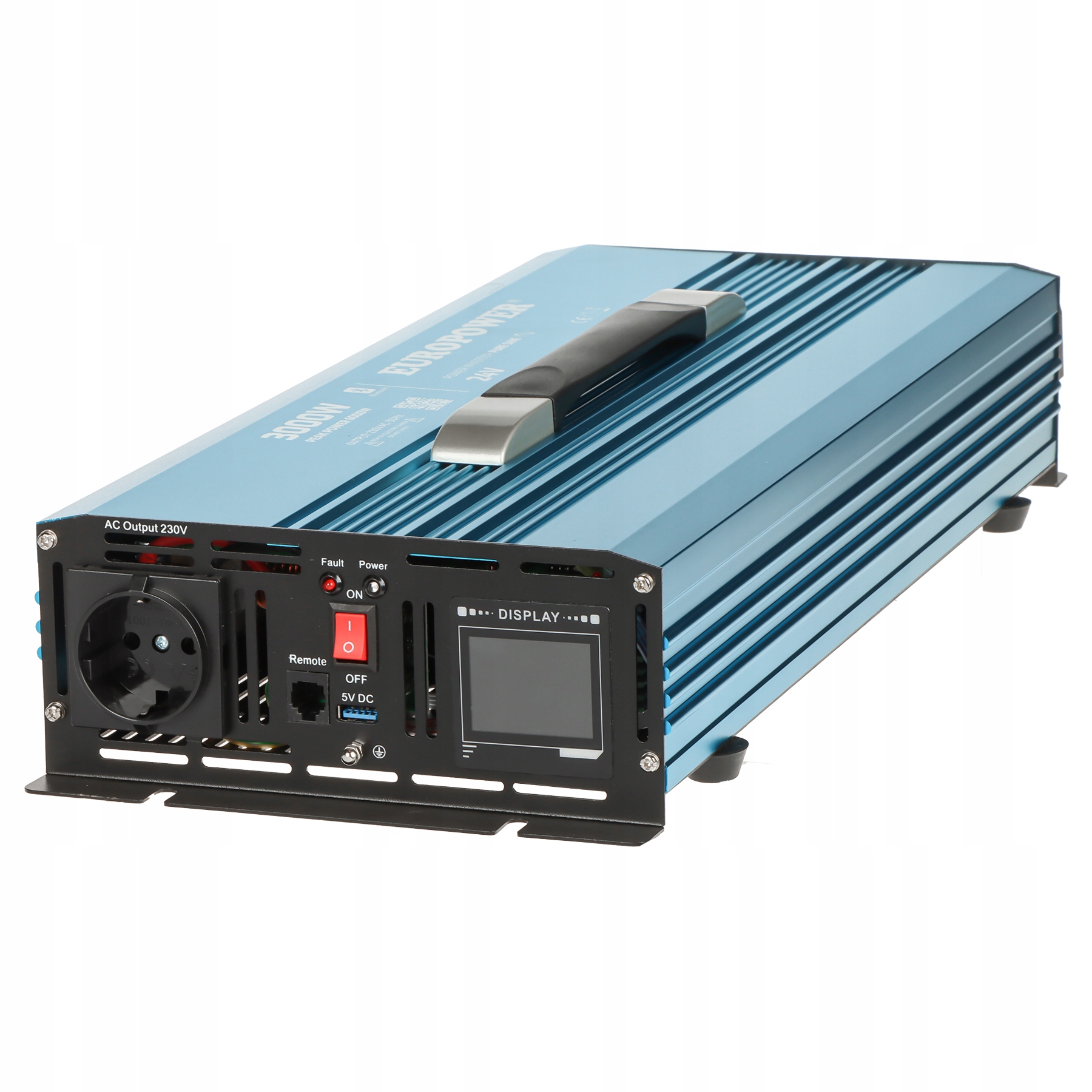 PRZETWORNICA NAPIĘCIA INV/24/3000/PS/S/B Bluetooth EUROPOWER – Niezawodne zasilanie w Twoim domu