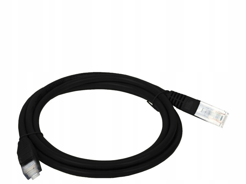 Patch-cord U/UTP kat.5e PVC 3.0m czarny – Idealne połączenie dla Twojej sieci