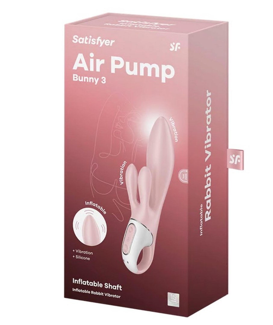 SATISFYER Air Pump Bunny 3 – Pompowany wibrator z wypustkami do łechtaczki