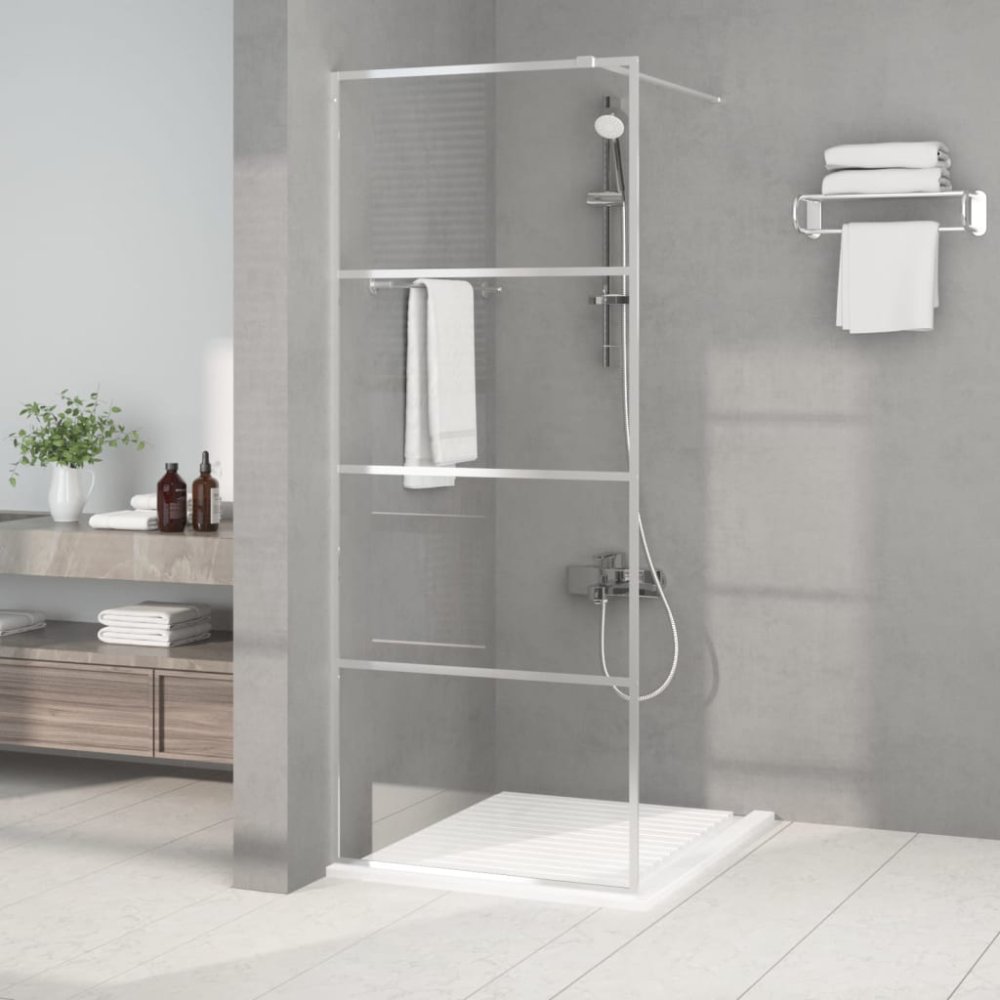 Ścianka prysznicowa srebrna 80x195 cm – Nowoczesny design do Twojej łazienki