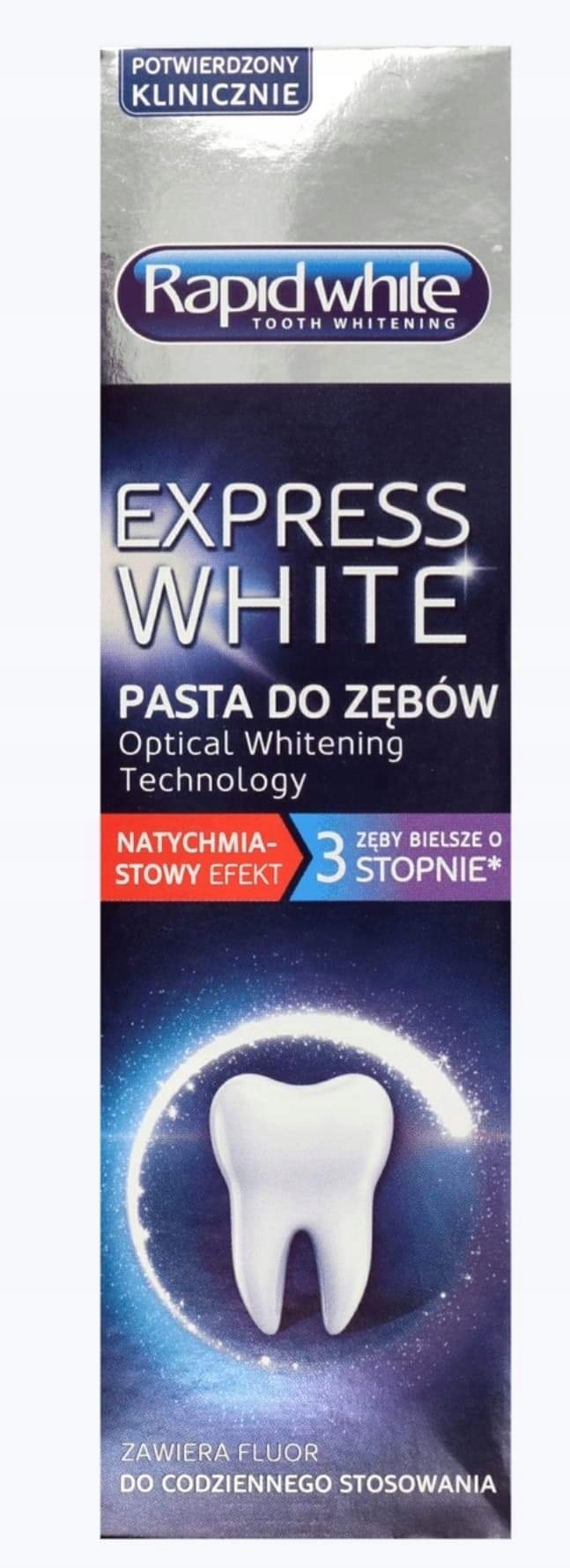 Rapid White Pasta do zębów Express White 75 ml – Białe zęby w zasięgu ręki