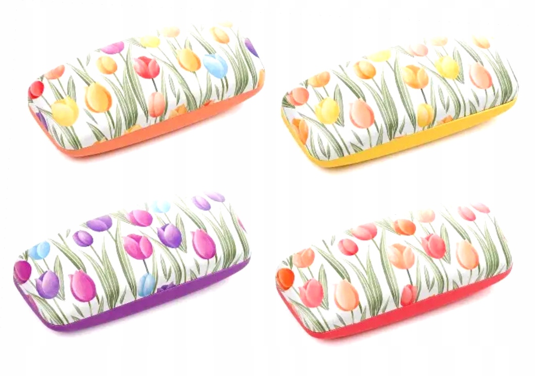 Etui na okulary Tulipany MIX – Stylowe i funkcjonalne akcesorium