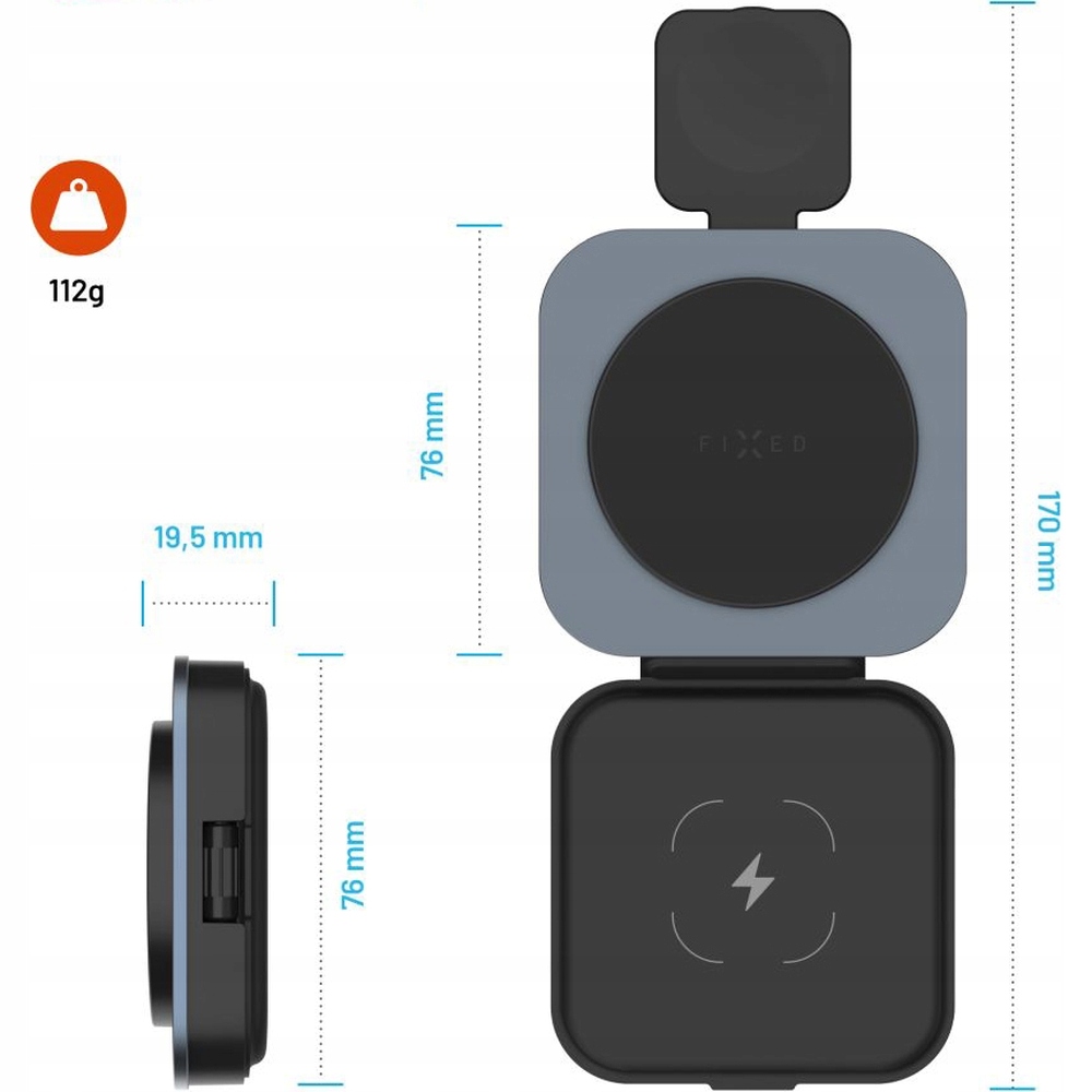 Szybkie ładowanie bezprzewodowe – Moc do 15W
