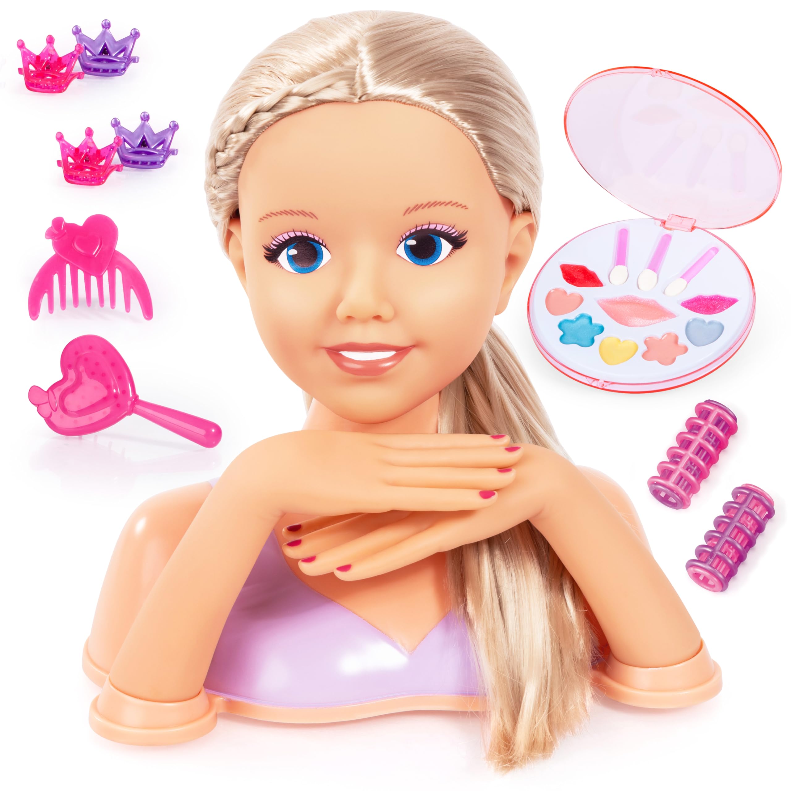 Akcesoria do stylizacji: pędzel, grzebień, spinki i lokówki