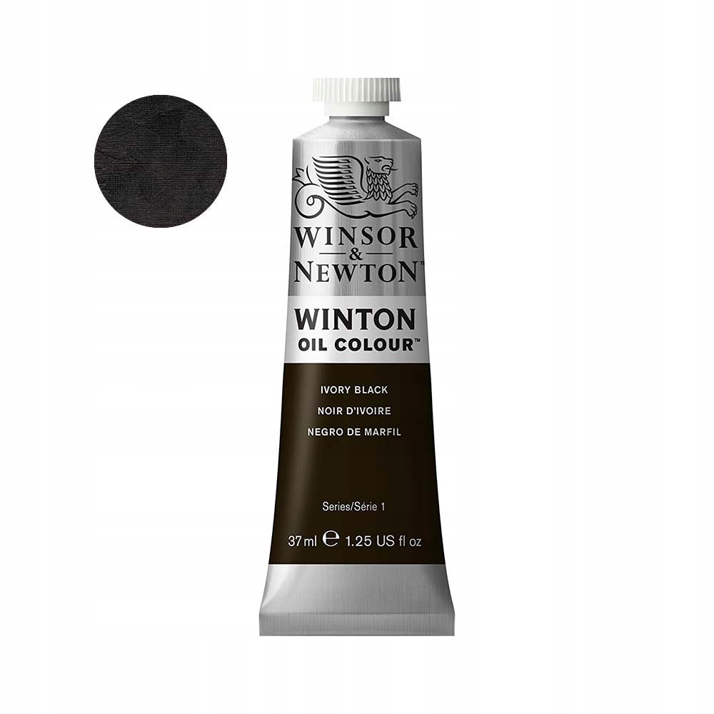 Farba akrylowa W&N Winton 37 ml - 331 Czarny heban – Idealny wybór dla artystów