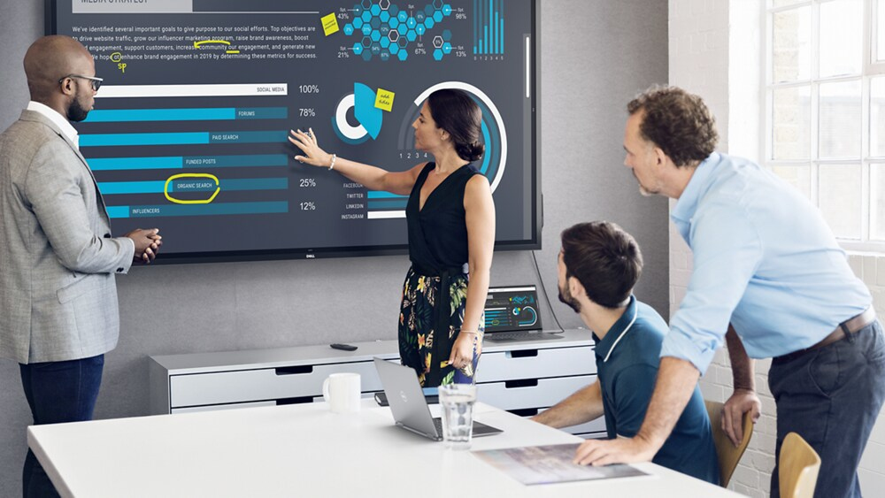 DELL P8624QT – Interaktywny monitor dotykowy 4K UHD o przekątnej 85,6 cala