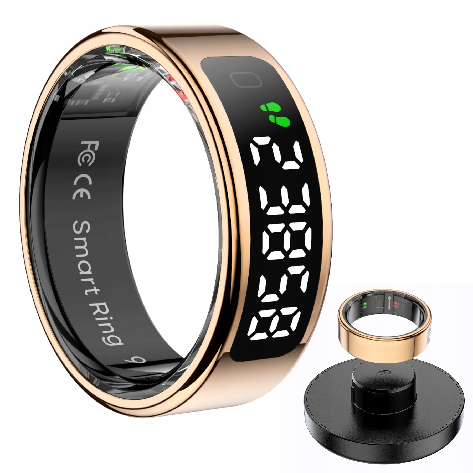 Smartring SR11 Rose Gold – Inteligentny pierścień z wyświetlaczem LED
