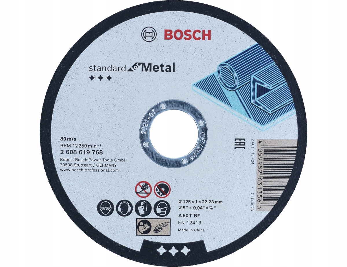 Bosch Tarcza MET. 125mm x 1,0mm x 22mm STANDARD FOR METAL – Wydajność i jakość cięcia