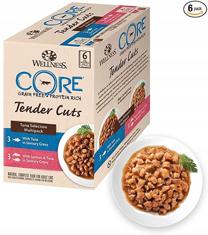 Wellness Core Tender Cuts Tuna Selection Multipack – Zestaw dla dorosłych kotów