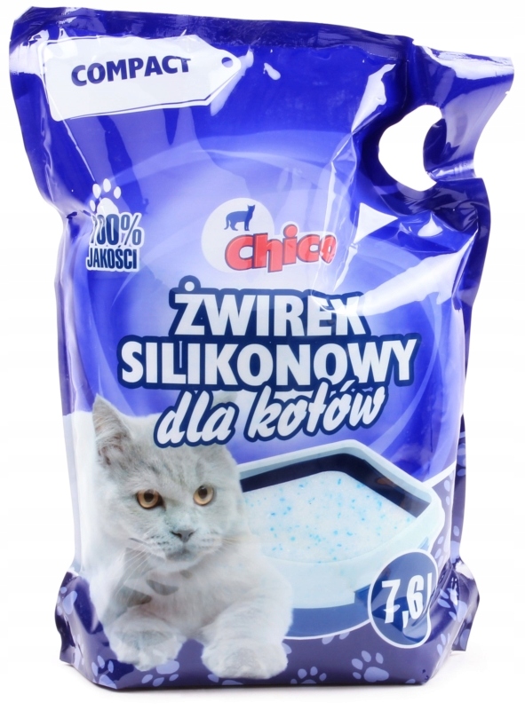 CHICO Żwirek silikonowy dla kota Compact 7,6L – Idealne rozwiązanie dla Twojego pupila
