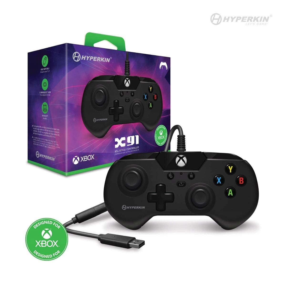 Gamepad przewodowy Hyperkin X91 do Xbox i PC – Idealny wybór dla graczy