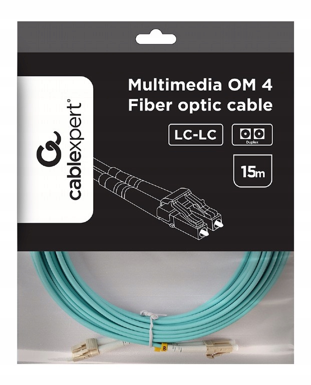 Gembird GEMBIRD patchcord światłowodowy wielomodowy duplex OM4 50/125 LC/LC 15m – Wydajność i niezawodność w sieciach