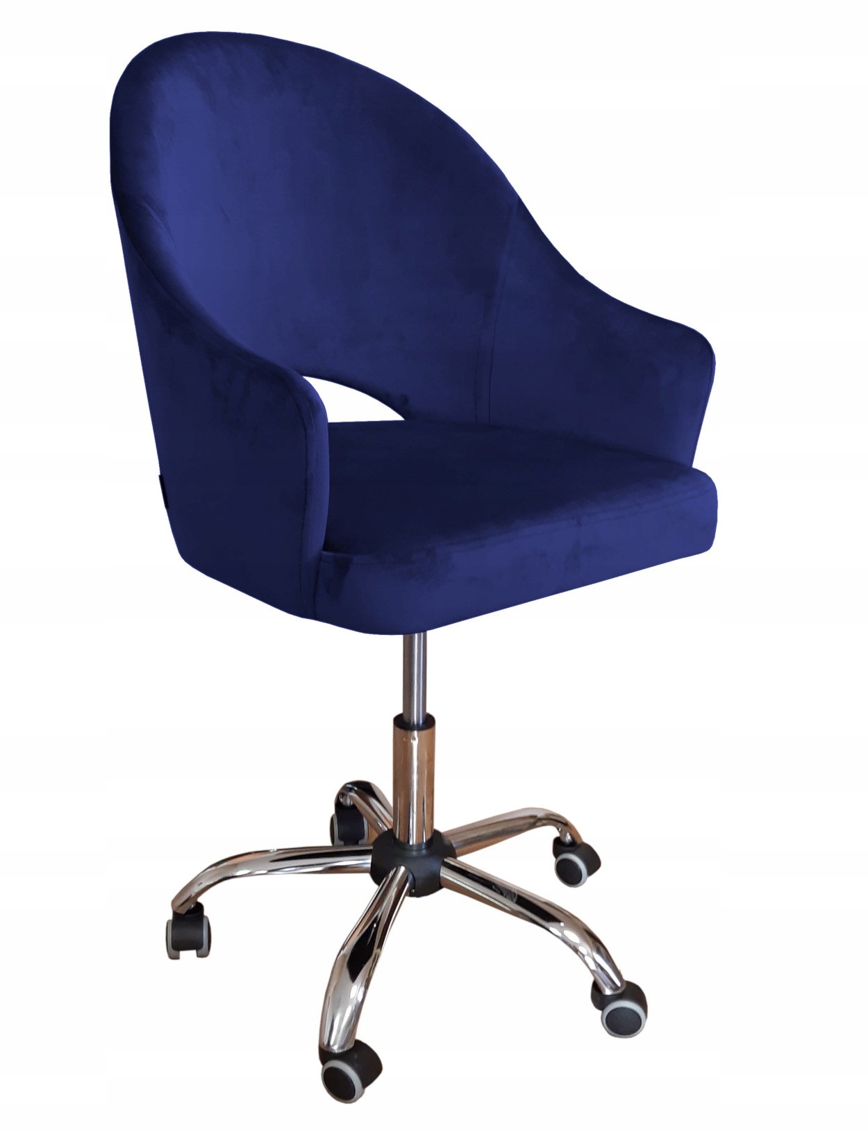 Fotel obrotowy Velvet Granatowe – Elegancja i komfort w Twoim biurze