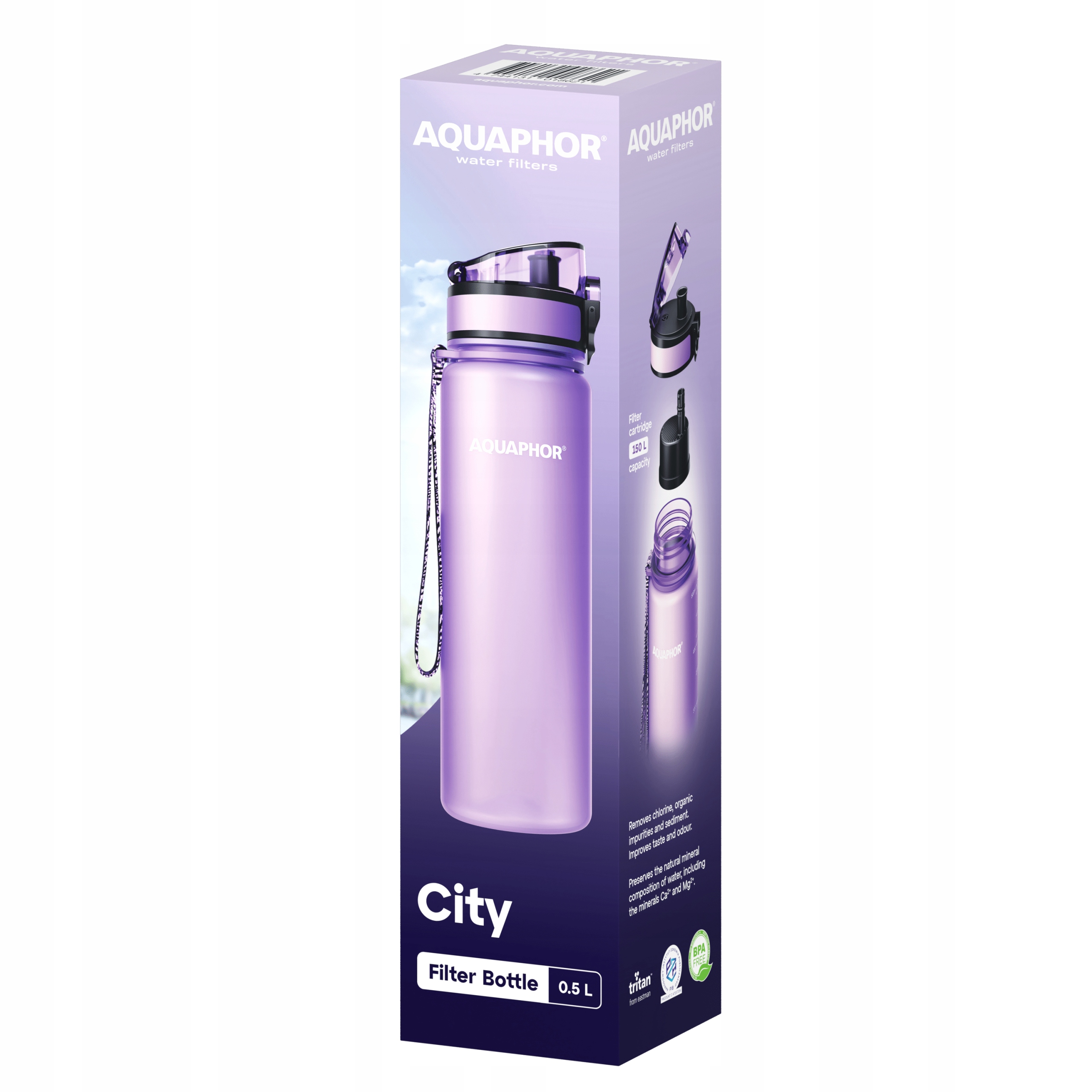 Bidon filtrujący wodę Aquaphor City 0,5L – idealny towarzysz na spacer i podróż