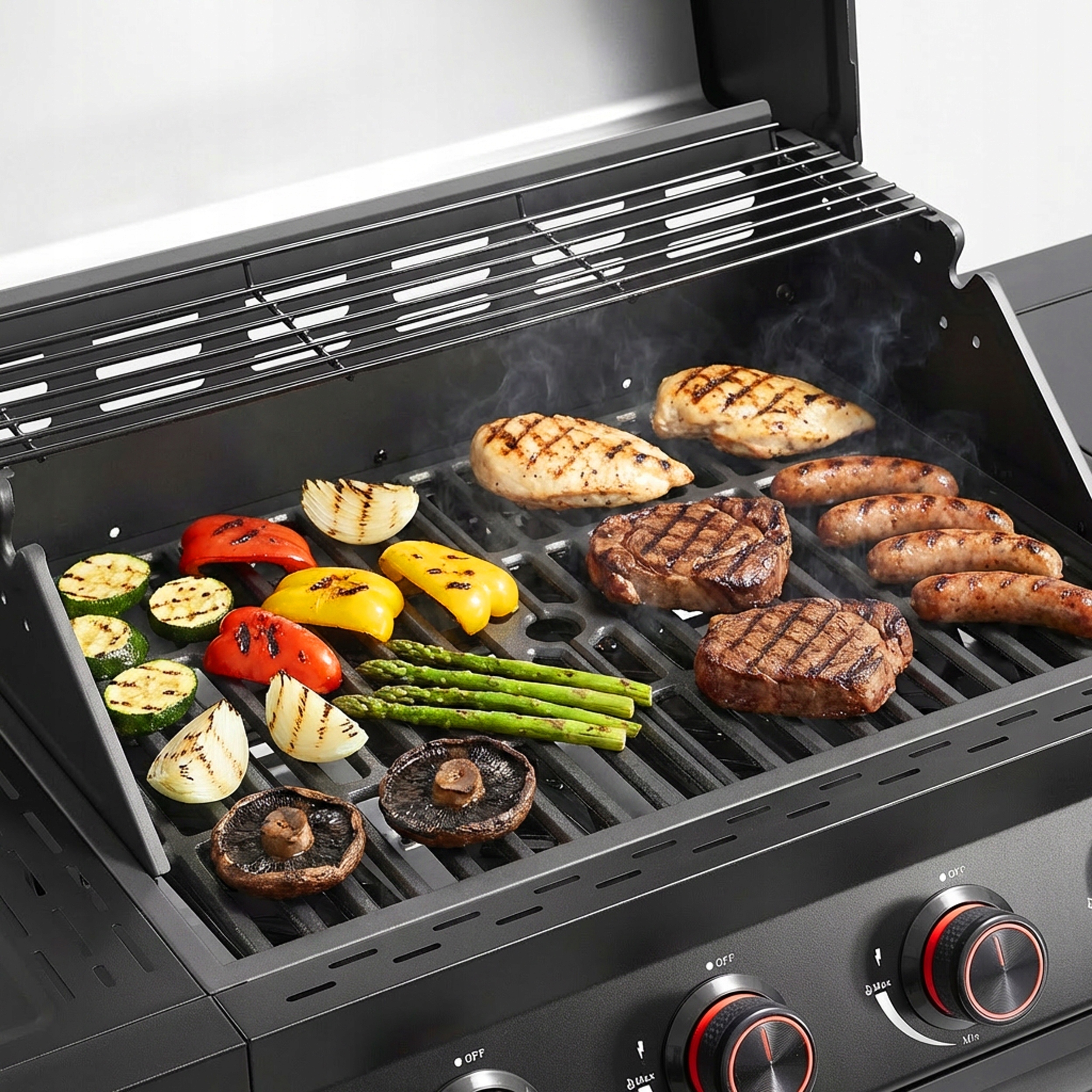 Grill gazowy Ogrodowy ŻELIWNY LEHMANN 4+1 nierdzewny 15 kW +szafka na butlę Marka Lehmann