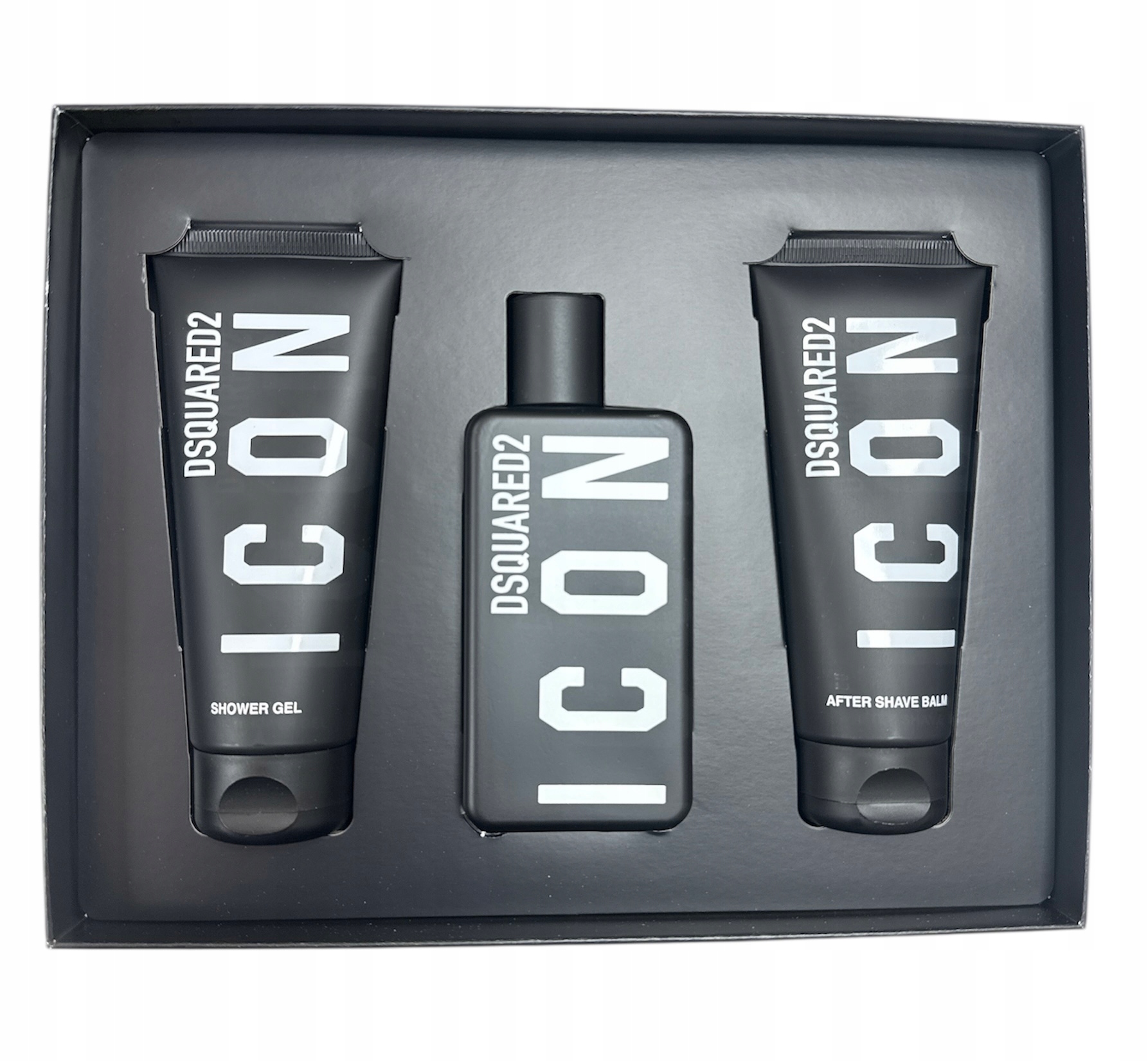 Zawartość zestawu – Perfumy, żel pod prysznic i balsam po goleniu