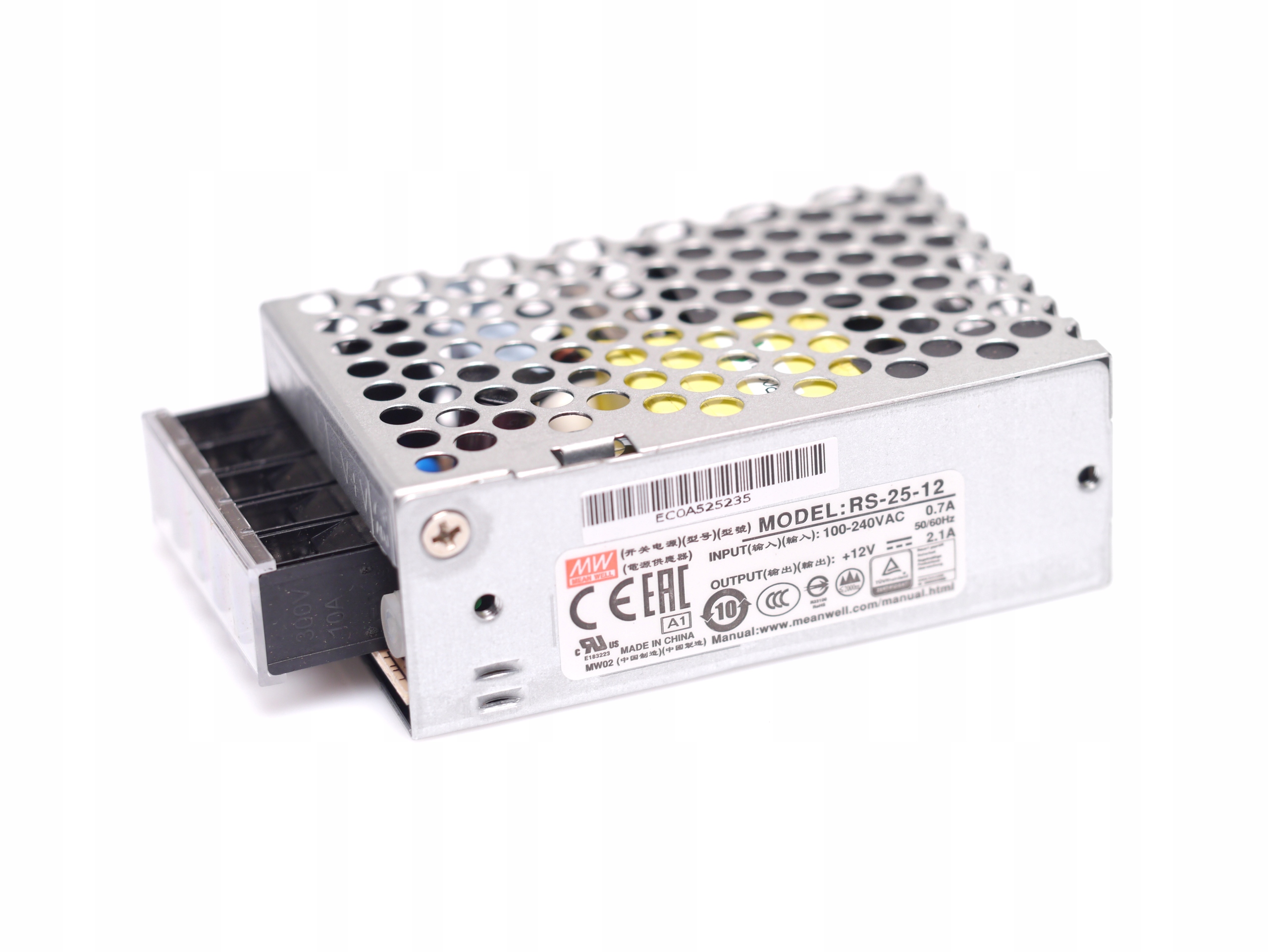 Zasilacz impulsowy Mean Well RS-25-12 – Niezawodne źródło energii