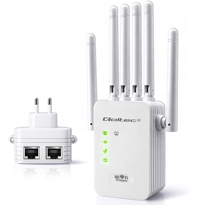 Wzmacniacz sygnału Qoltec N300 – Zwiększ zasięg swojej sieci WiFi