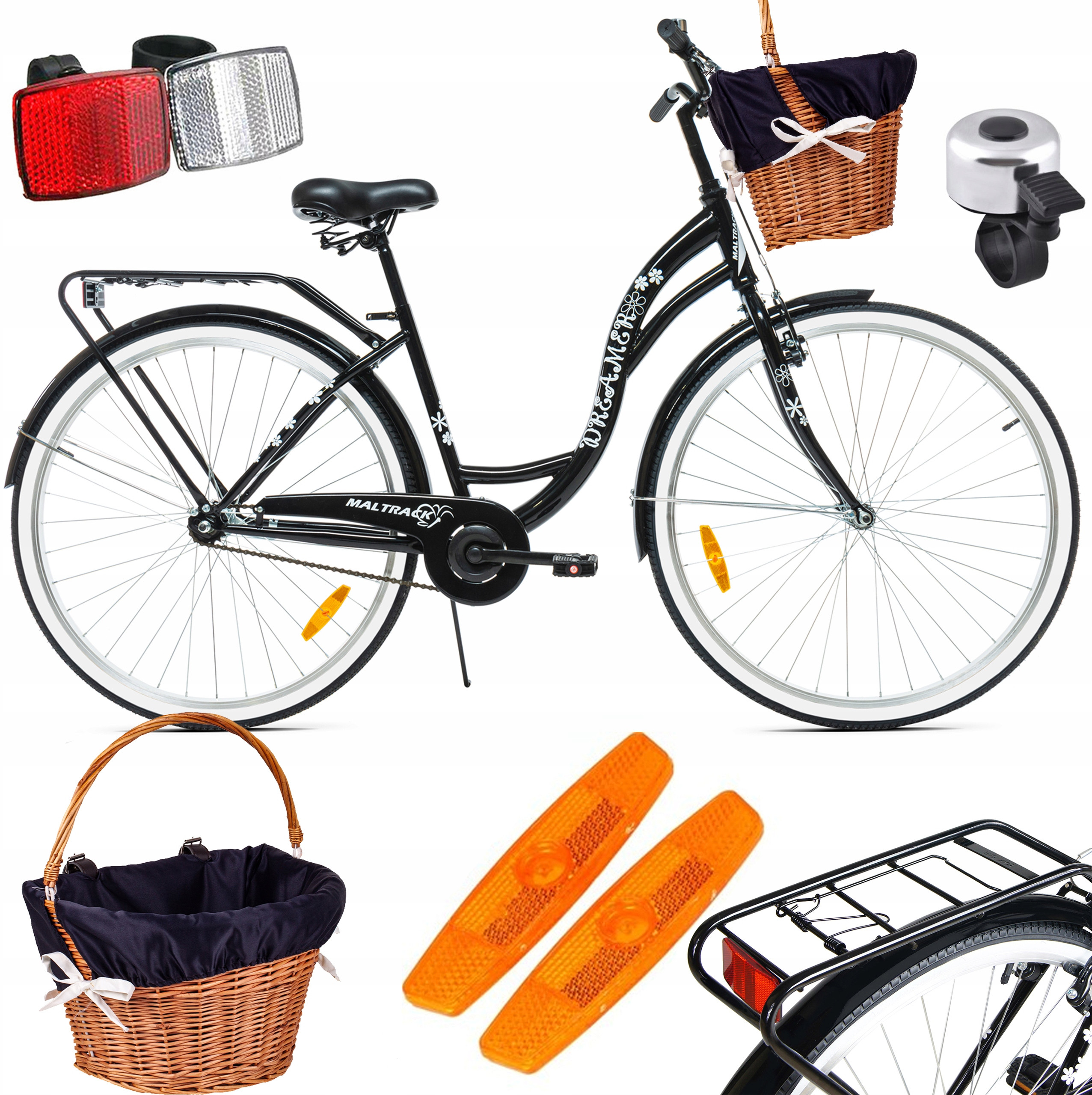 Rower Miejski MalTrack Citybike Dreamer 1-speed Black 28