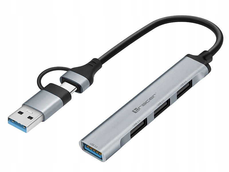 Adapter 2w1 TRACER A-4 USB-C do USB-A – Nowoczesne rozwiązanie dla Twojego komputera